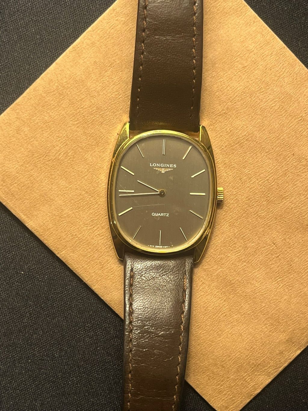 Longines Mocca Tonneau Quartz Vintage 1970’s